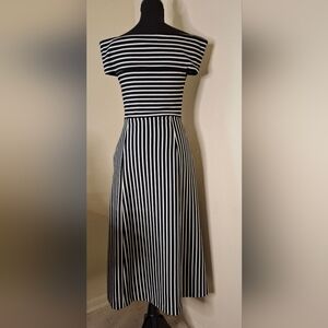 Banana Republic Stripe Ponte Off-the-Shoulder Dress Size 0